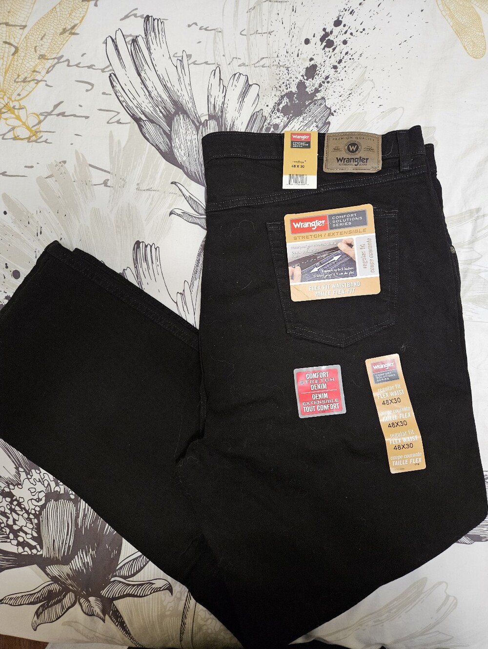 NWT Wrangler Men’s Black Relaxed Fit Jeans